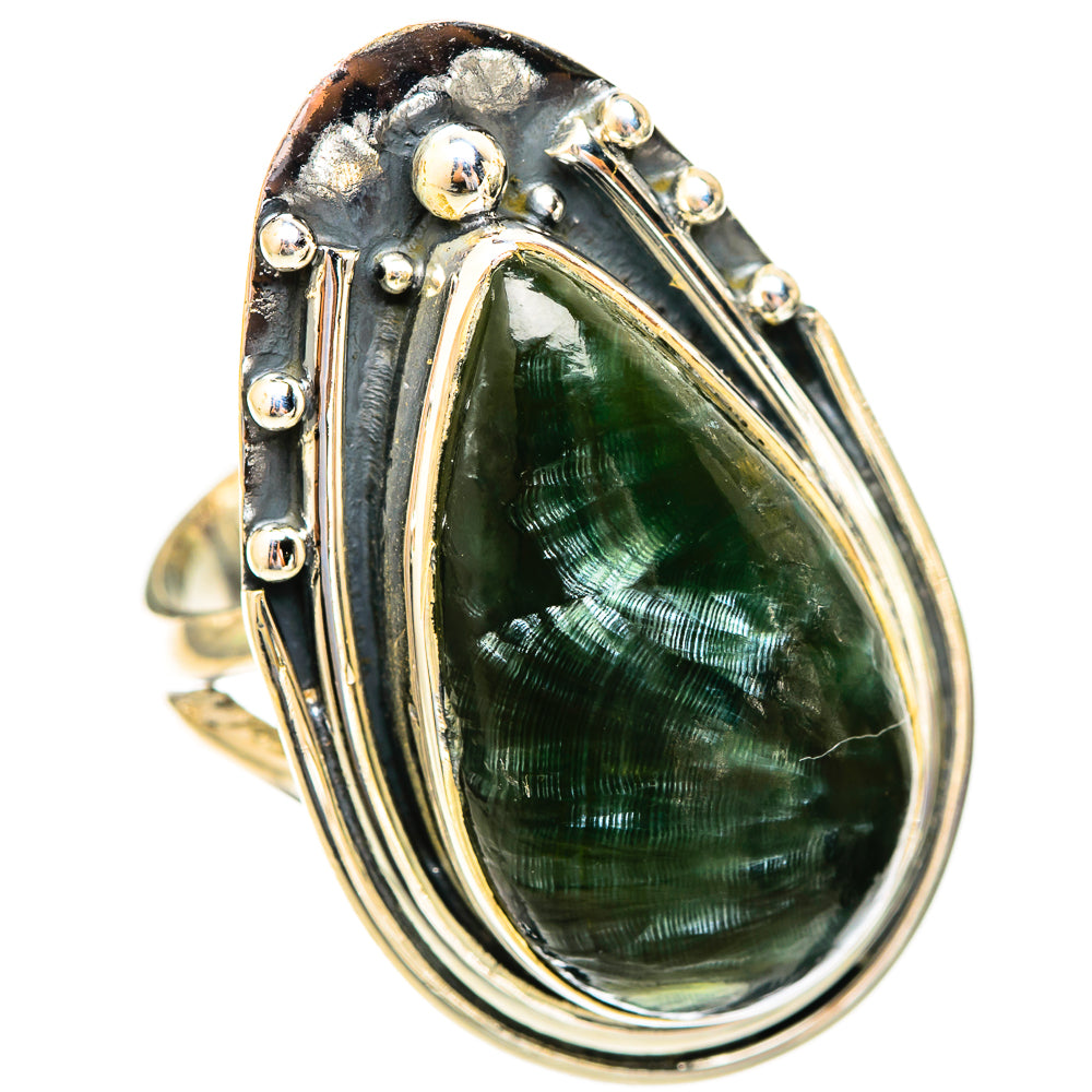 Seraphinite Rings handcrafted by Ana Silver Co - RING121865 - Photo 2