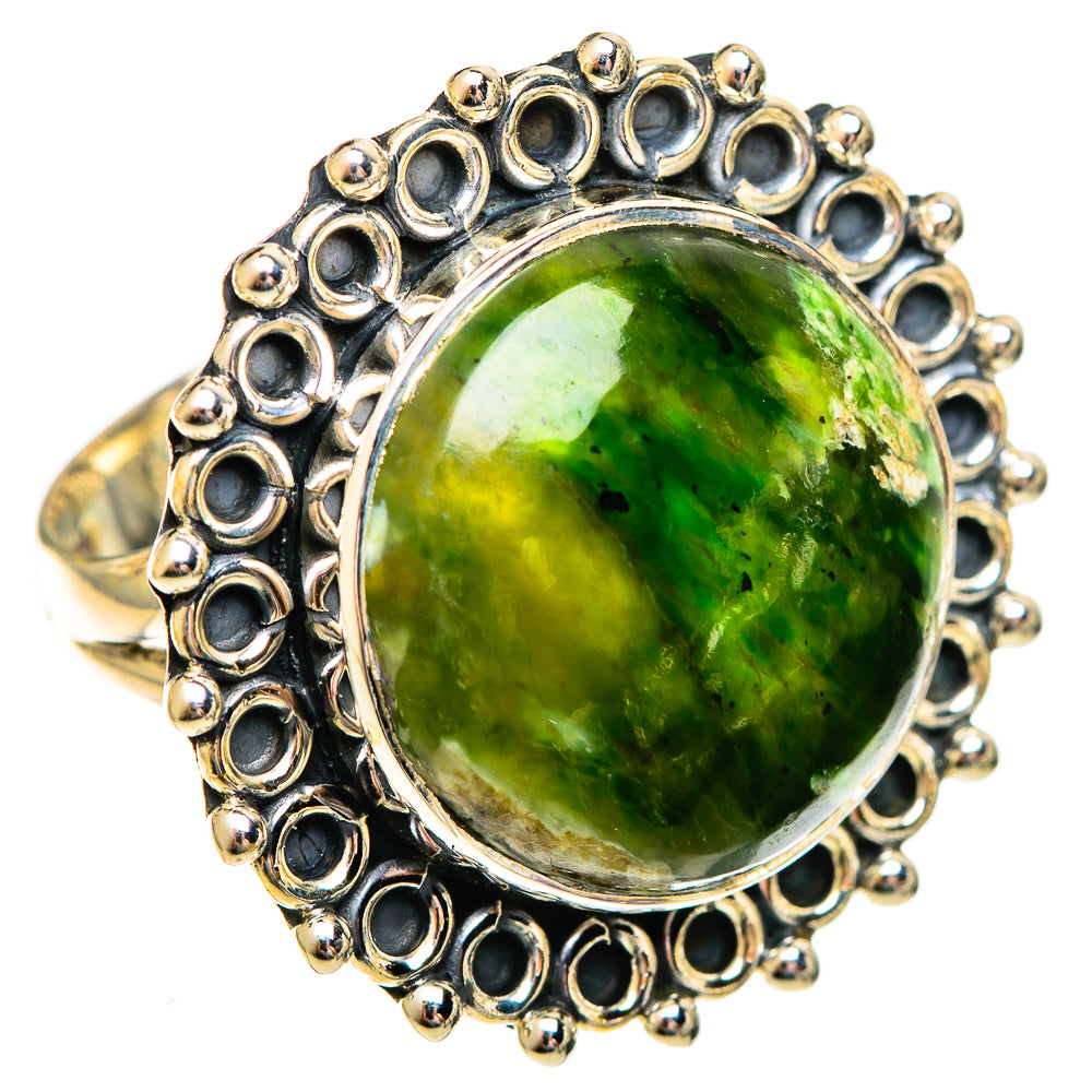Australian Green Opal Rings handcrafted by Ana Silver Co - RING121866 - Photo 2