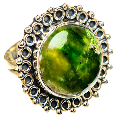 Australian Green Opal Rings handcrafted by Ana Silver Co - RING121866 - Photo 2
