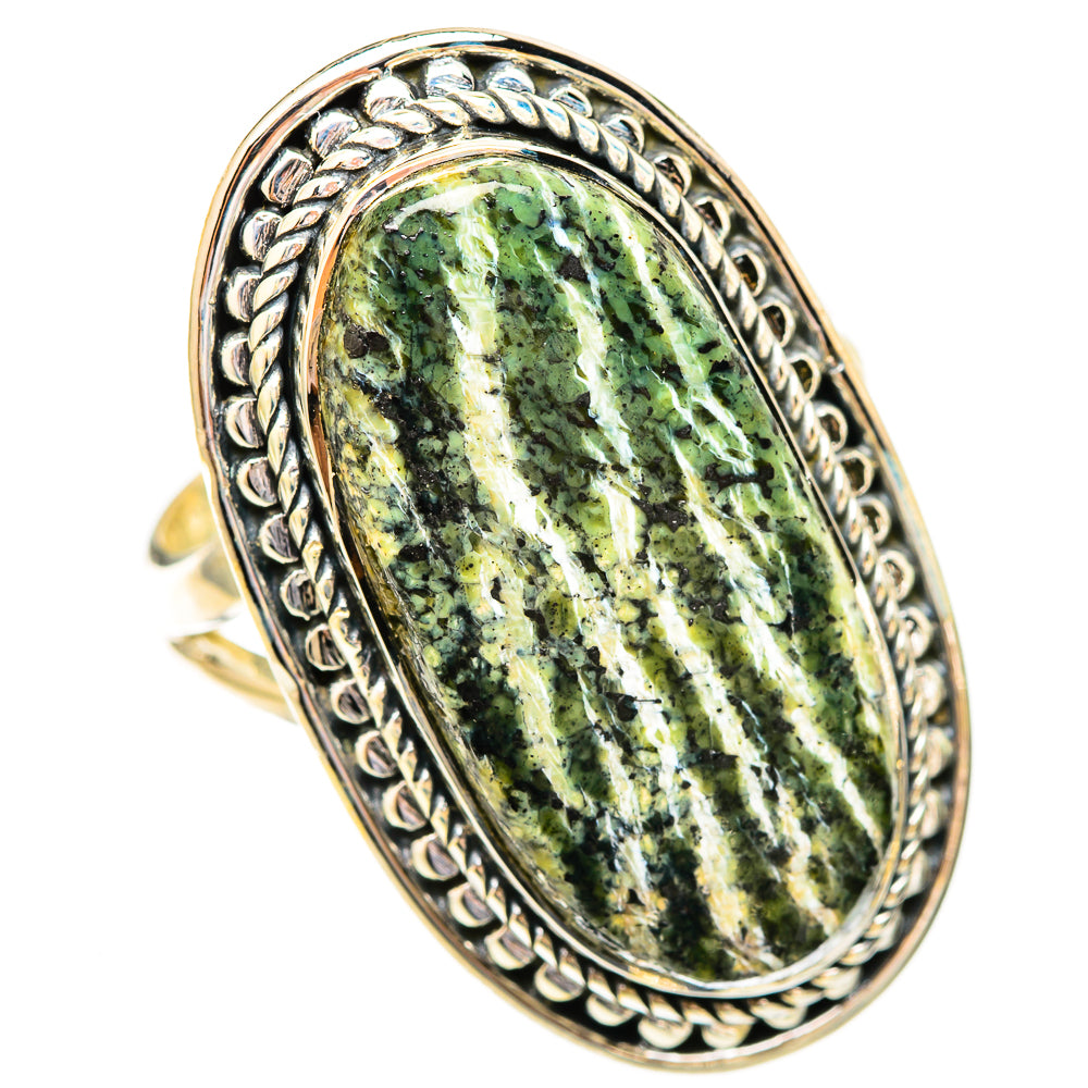Green Swiss Opal Rings handcrafted by Ana Silver Co - RING121867 - Photo 2
