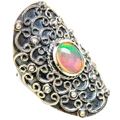 Ethiopian Opal Rings handcrafted by Ana Silver Co - RING121899 - Photo 2