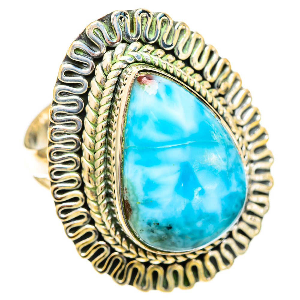 Larimar Rings handcrafted by Ana Silver Co - RING121906 - Photo 2