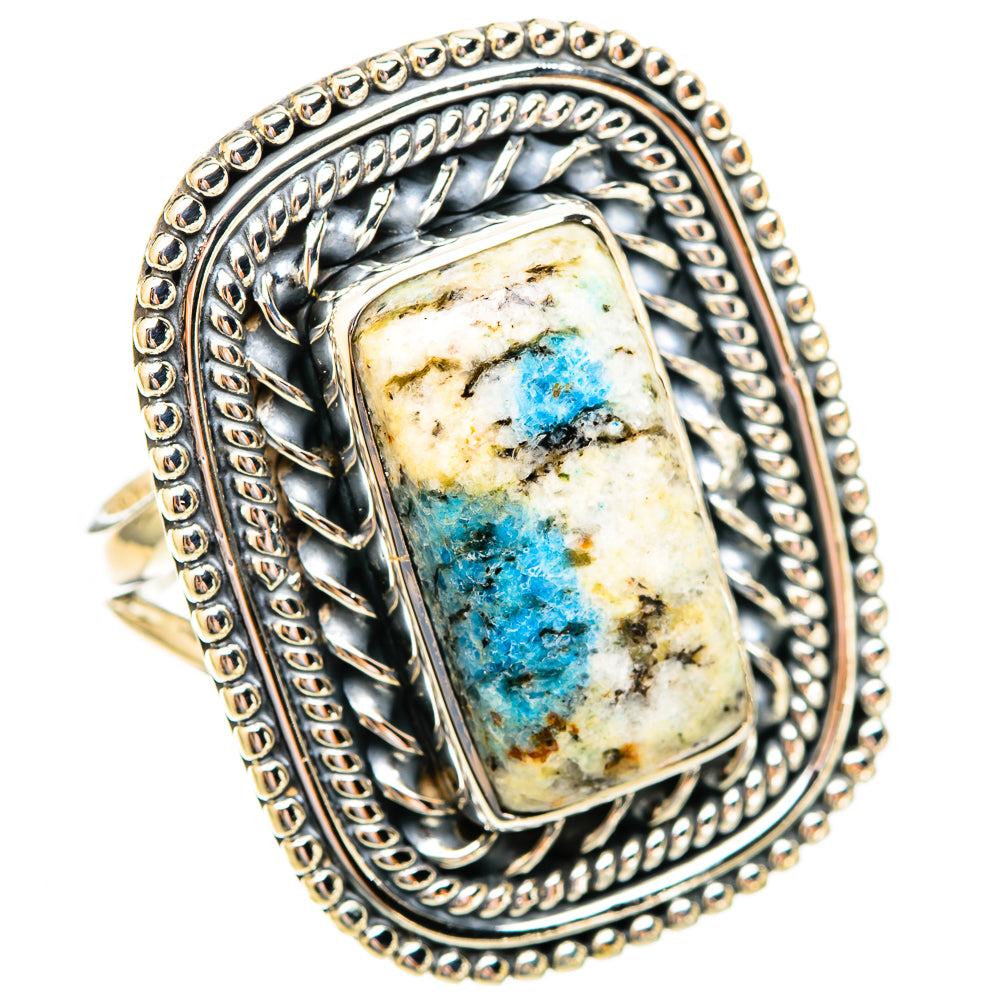 K2 Blue Azurite Rings handcrafted by Ana Silver Co - RING121907 - Photo 2