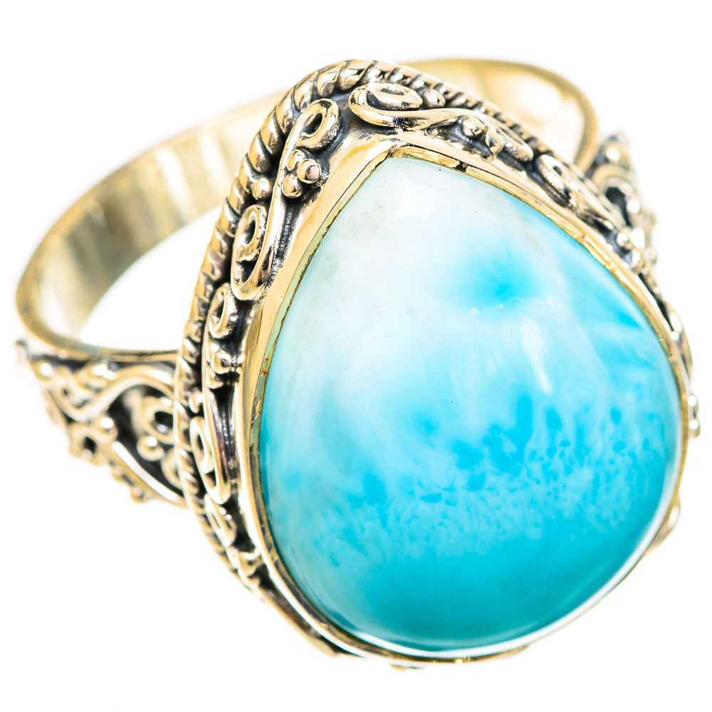 Larimar Rings handcrafted by Ana Silver Co - RING121908 - Photo 2