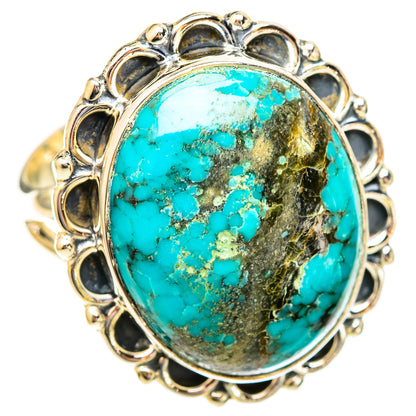 Tibetan Turquoise Rings handcrafted by Ana Silver Co - RING121909 - Photo 2