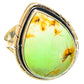 Lemon Chrysoprase Rings handcrafted by Ana Silver Co - RING121915 - Photo 2