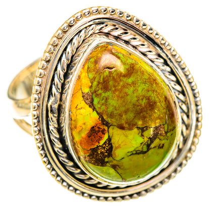 Green Copper Composite Turquoise Rings handcrafted by Ana Silver Co - RING121917 - Photo 2