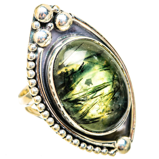 Green Moss Agate Rings handcrafted by Ana Silver Co - RING121920 - Photo 2