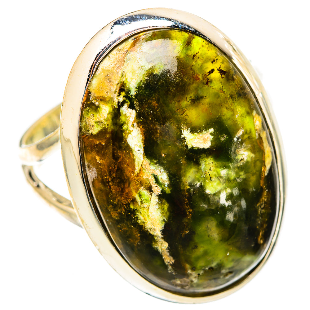 Australian Green Opal Rings handcrafted by Ana Silver Co - RING121921 - Photo 2