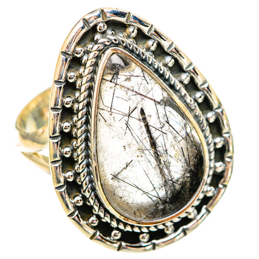 Tourmalinated Quartz Rings handcrafted by Ana Silver Co - RING121934 - Photo 2