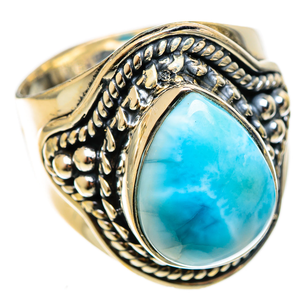 Larimar Rings handcrafted by Ana Silver Co - RING121945 - Photo 2