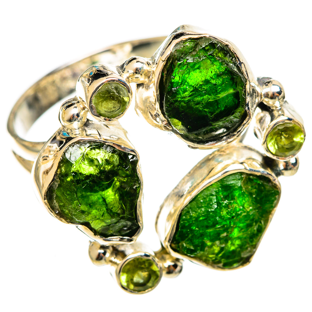 Chrome Diopside Rings handcrafted by Ana Silver Co - RING121948 - Photo 2