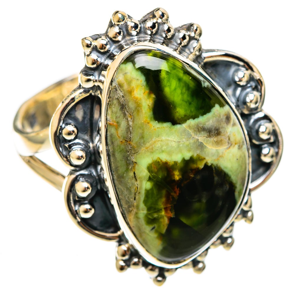 Australian Green Opal Rings handcrafted by Ana Silver Co - RING121950 - Photo 2