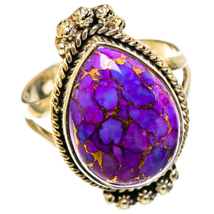 Purple Copper Composite Turquoise Rings handcrafted by Ana Silver Co - RING121954 - Photo 2