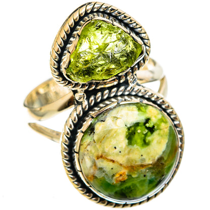 Australian Green Opal Rings handcrafted by Ana Silver Co - RING121978 - Photo 2