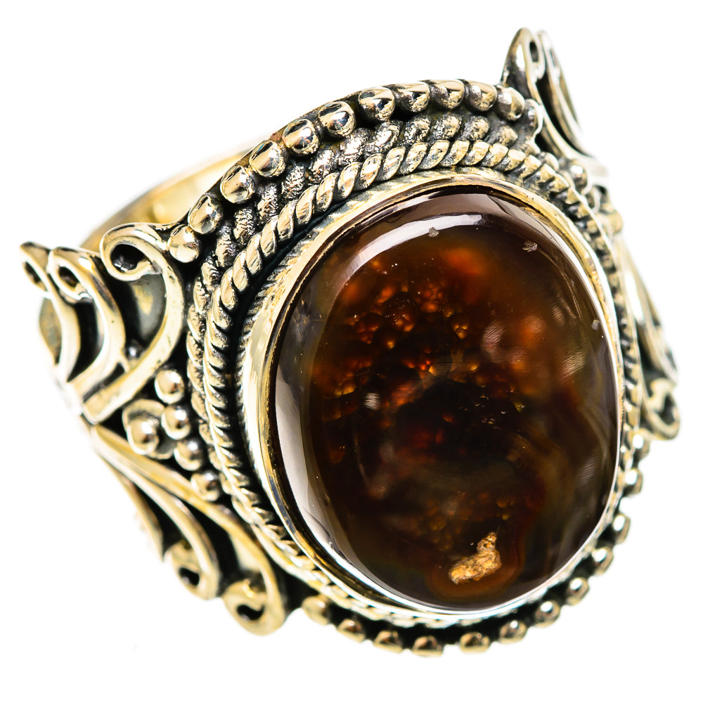 Mexican Fire Agate Rings handcrafted by Ana Silver Co - RING121979 - Photo 2