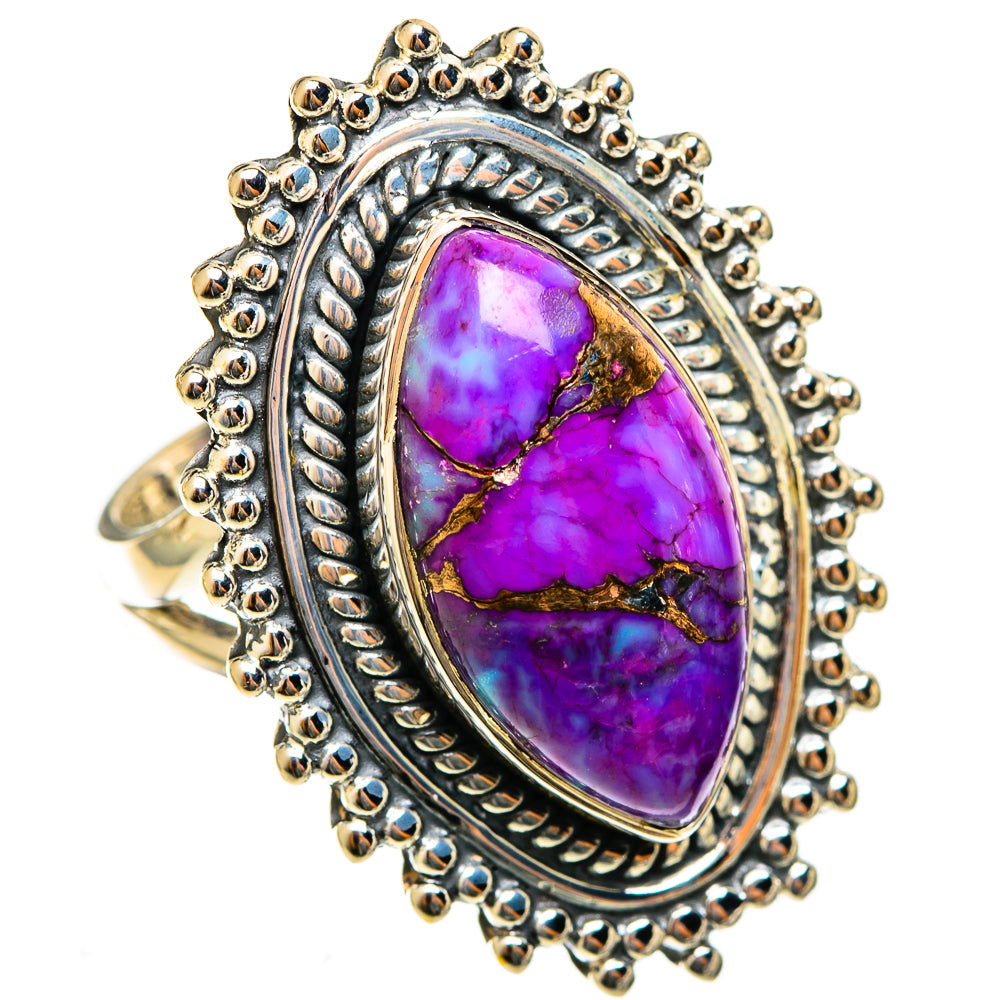 Purple Copper Composite Turquoise Rings handcrafted by Ana Silver Co - RING121986 - Photo 2