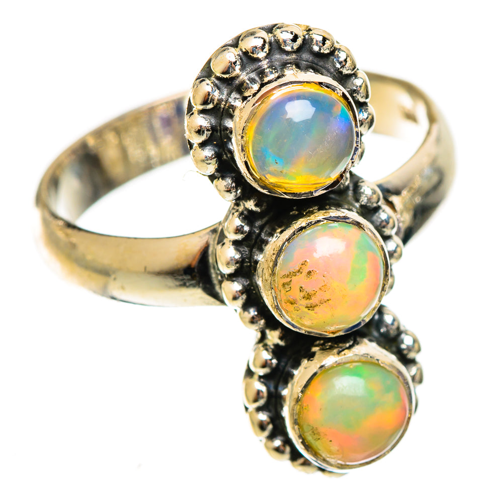Ethiopian Opal Rings handcrafted by Ana Silver Co - RING121992 - Photo 2