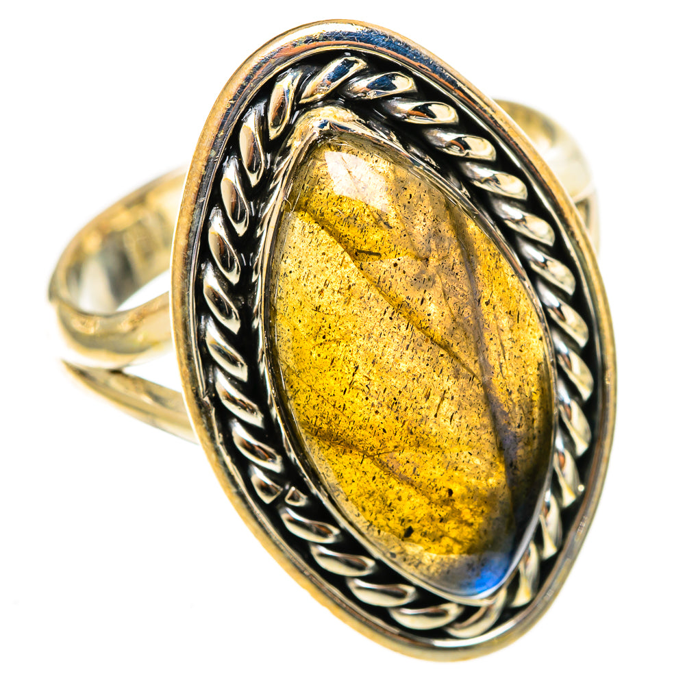 Labradorite Rings handcrafted by Ana Silver Co - RING122003 - Photo 2