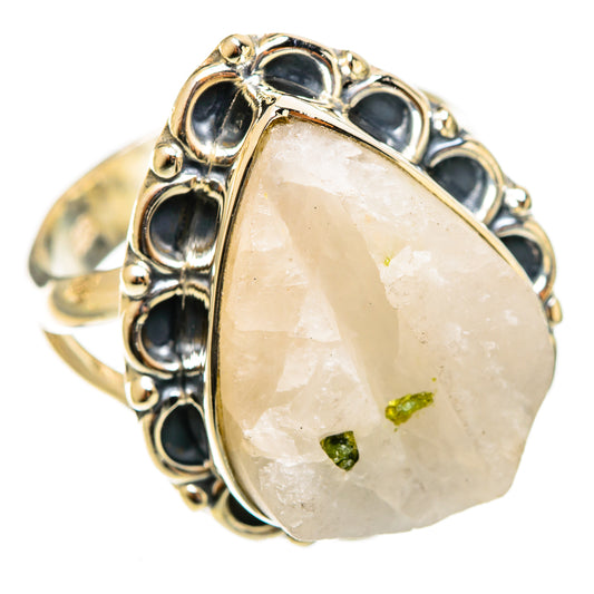 Green Tourmaline In Quartz Rings handcrafted by Ana Silver Co - RING122019 - Photo 2