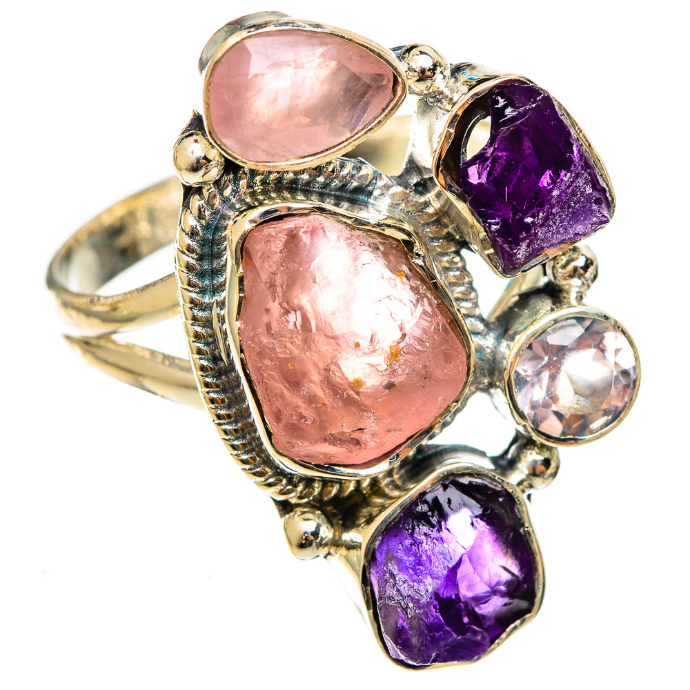 Rose Quartz Rings handcrafted by Ana Silver Co - RING122023 - Photo 2