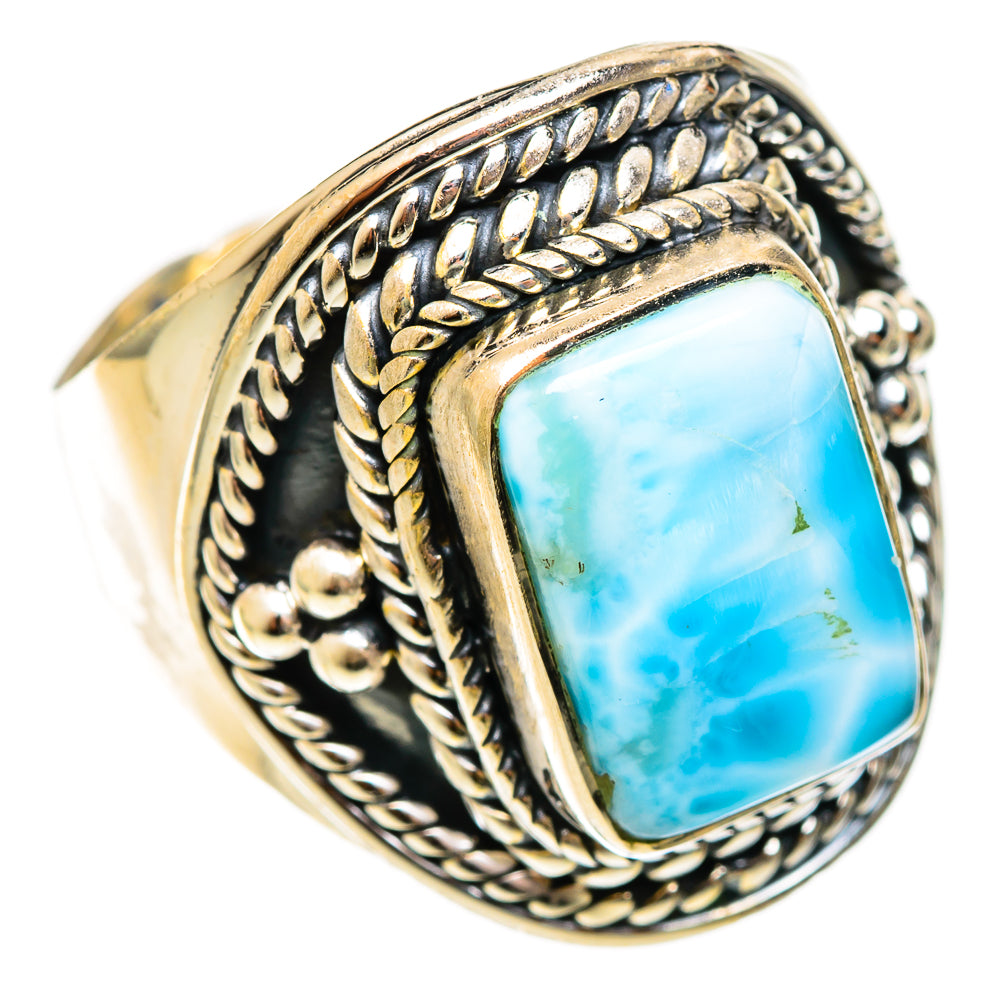 Larimar Rings handcrafted by Ana Silver Co - RING122025 - Photo 2