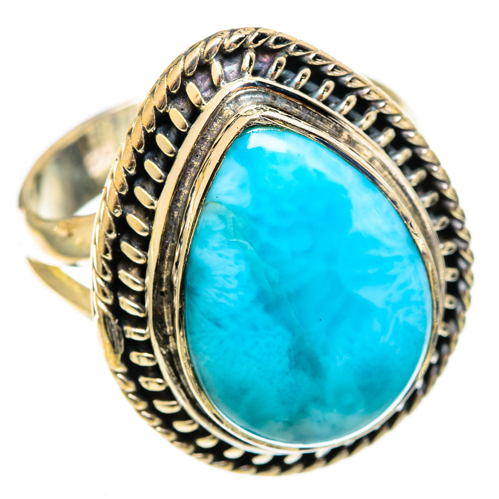 Larimar Rings handcrafted by Ana Silver Co - RING122027 - Photo 2