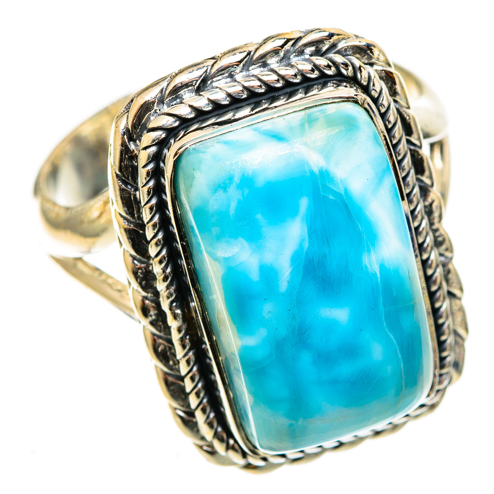 Larimar Rings handcrafted by Ana Silver Co - RING122028 - Photo 2