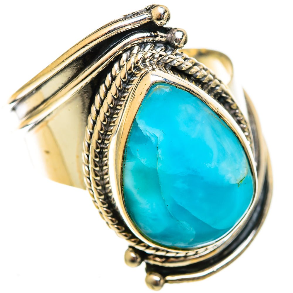 Larimar Rings handcrafted by Ana Silver Co - RING122031 - Photo 2
