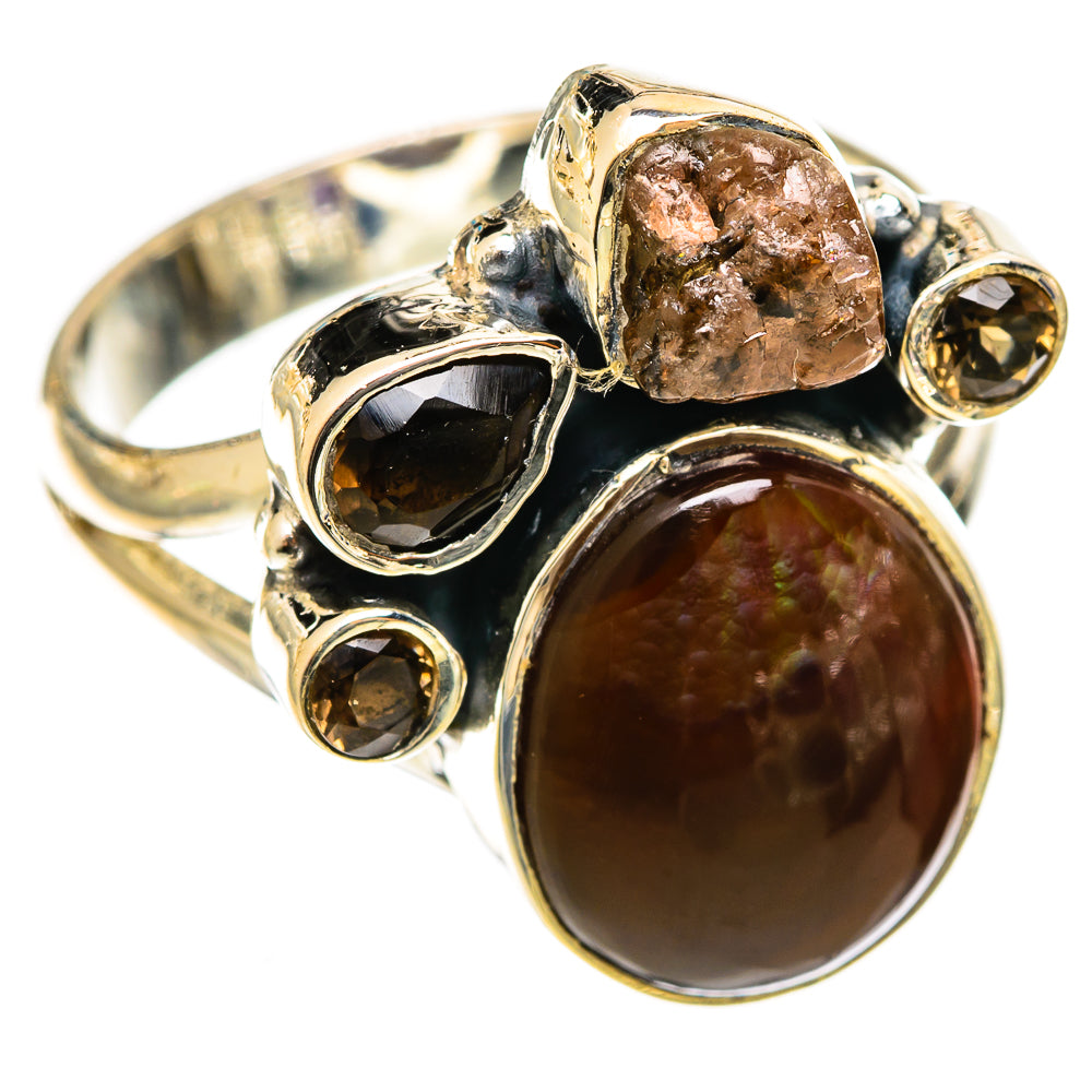 Mexican Fire Agate Rings handcrafted by Ana Silver Co - RING122038 - Photo 2
