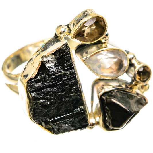 Black Tourmaline Rings handcrafted by Ana Silver Co - RING122046 - Photo 2