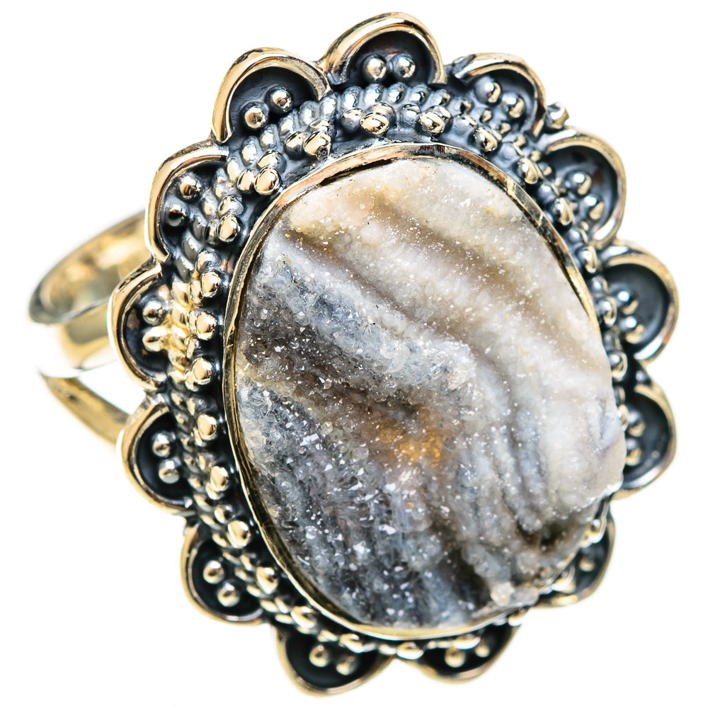 Desert Druzy Rings handcrafted by Ana Silver Co - RING122050 - Photo 2