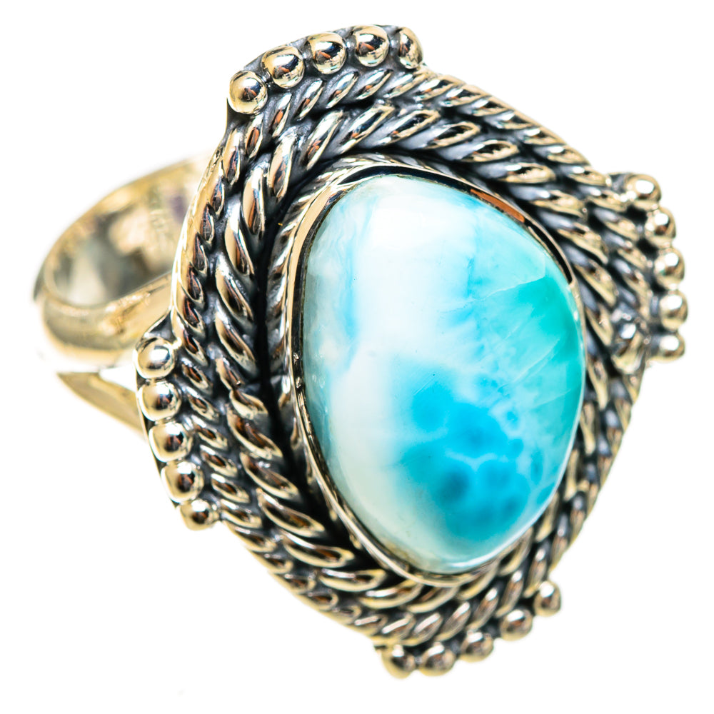 Larimar Rings handcrafted by Ana Silver Co - RING122051 - Photo 2
