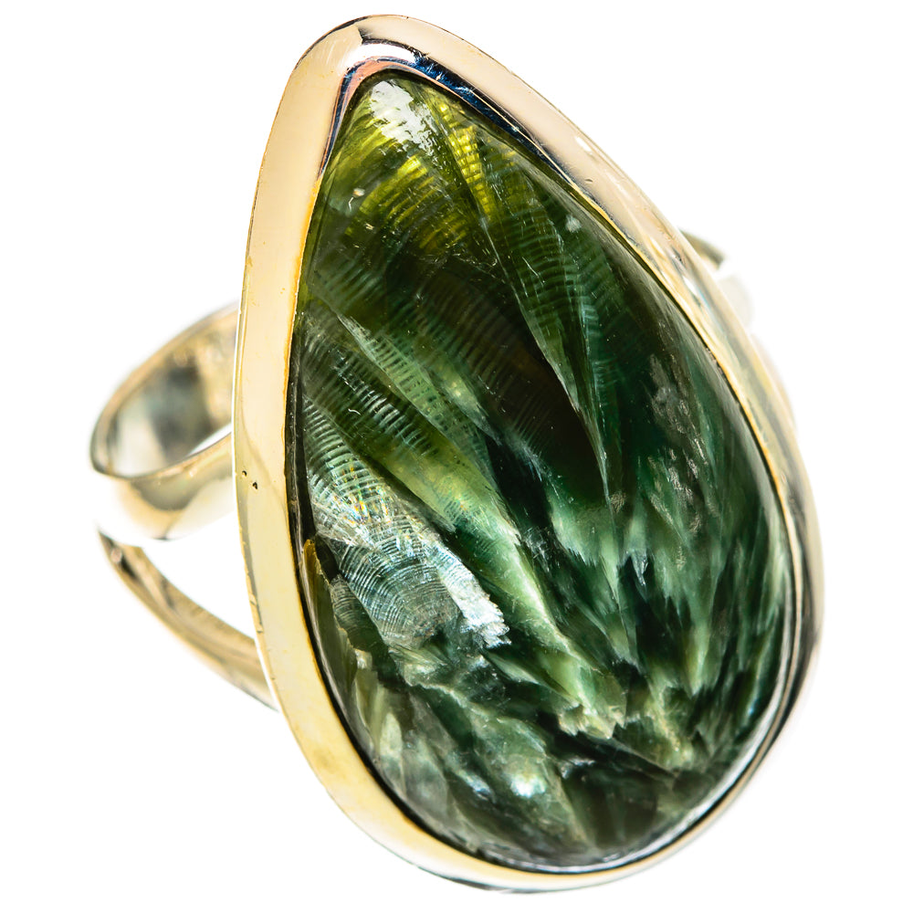 Seraphinite Rings handcrafted by Ana Silver Co - RING122059 - Photo 2