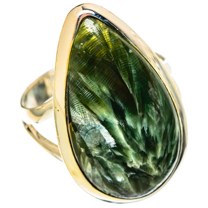 Seraphinite Rings handcrafted by Ana Silver Co - RING122059 - Photo 2