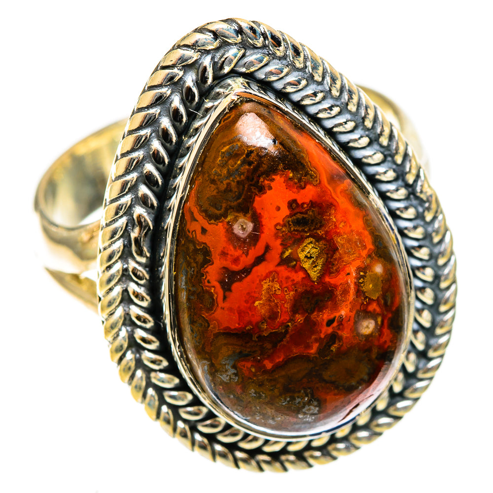 Moroccan Agate Rings handcrafted by Ana Silver Co - RING122063 - Photo 2