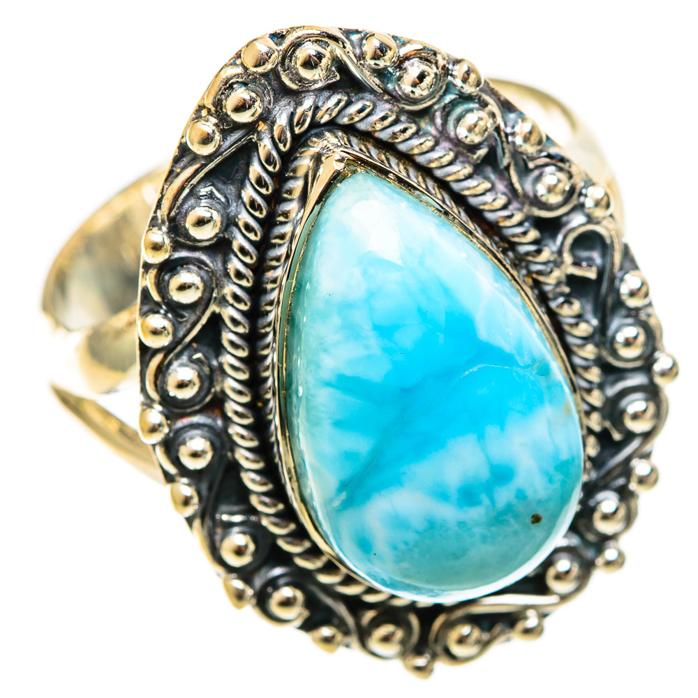 Larimar Rings handcrafted by Ana Silver Co - RING122078 - Photo 2