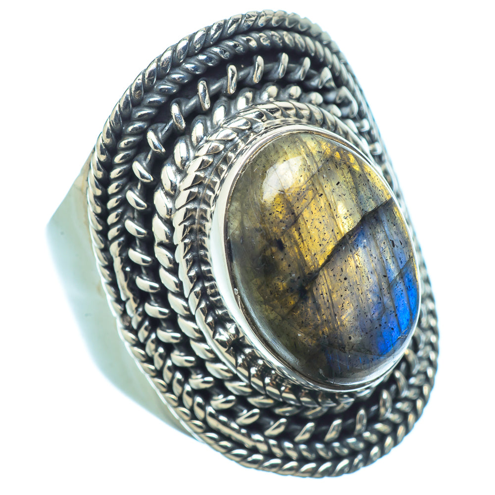 Labradorite Rings handcrafted by Ana Silver Co - RING12208