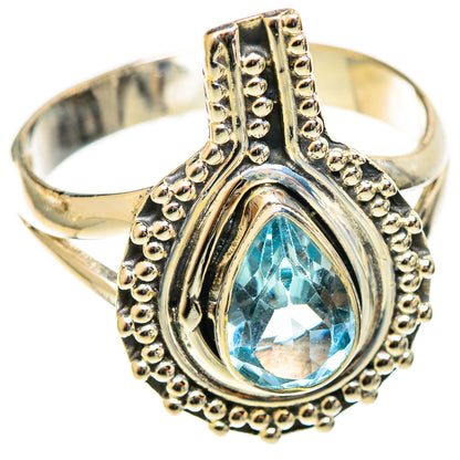 Blue Topaz Rings handcrafted by Ana Silver Co - RING122083 - Photo 2
