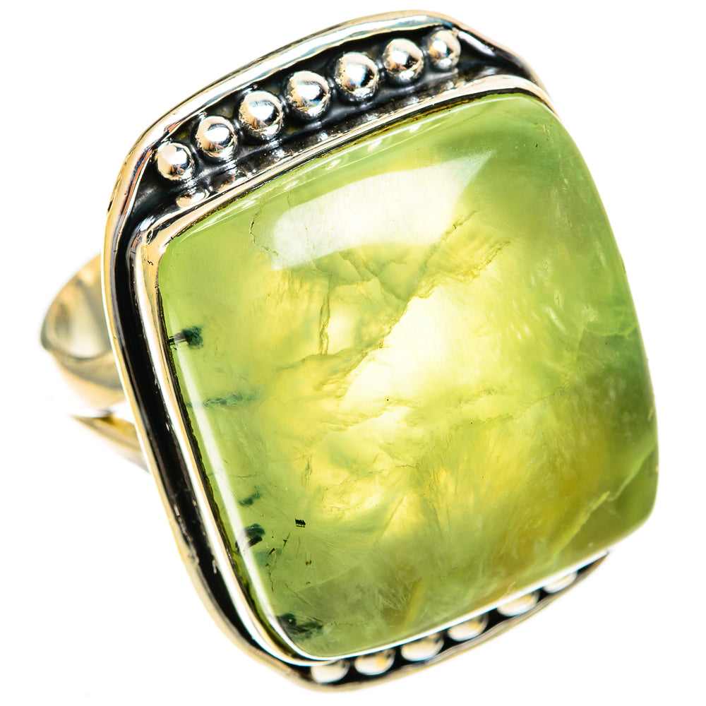 Prehnite Rings handcrafted by Ana Silver Co - RING122089 - Photo 2