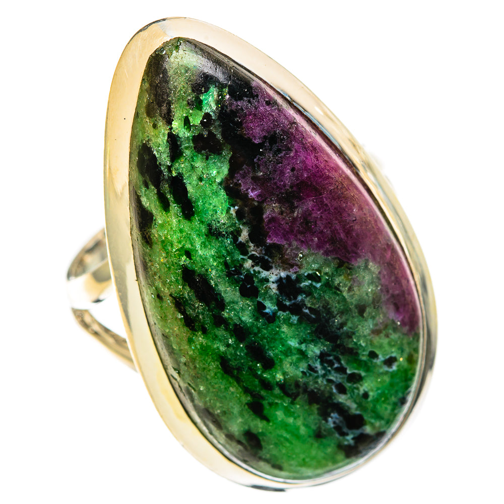 Ruby Zoisite Rings handcrafted by Ana Silver Co - RING122096 - Photo 2
