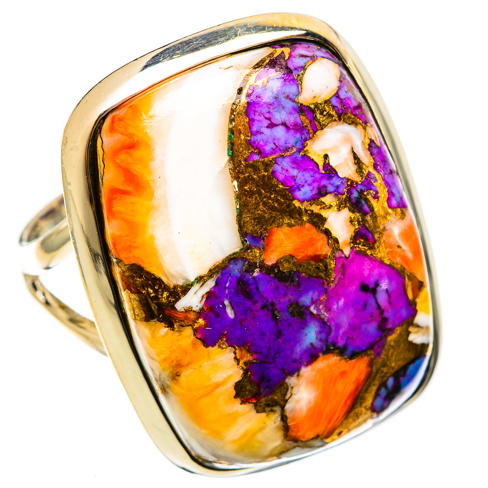 Purple Copper Composite Turquoise Rings handcrafted by Ana Silver Co - RING122114 - Photo 2