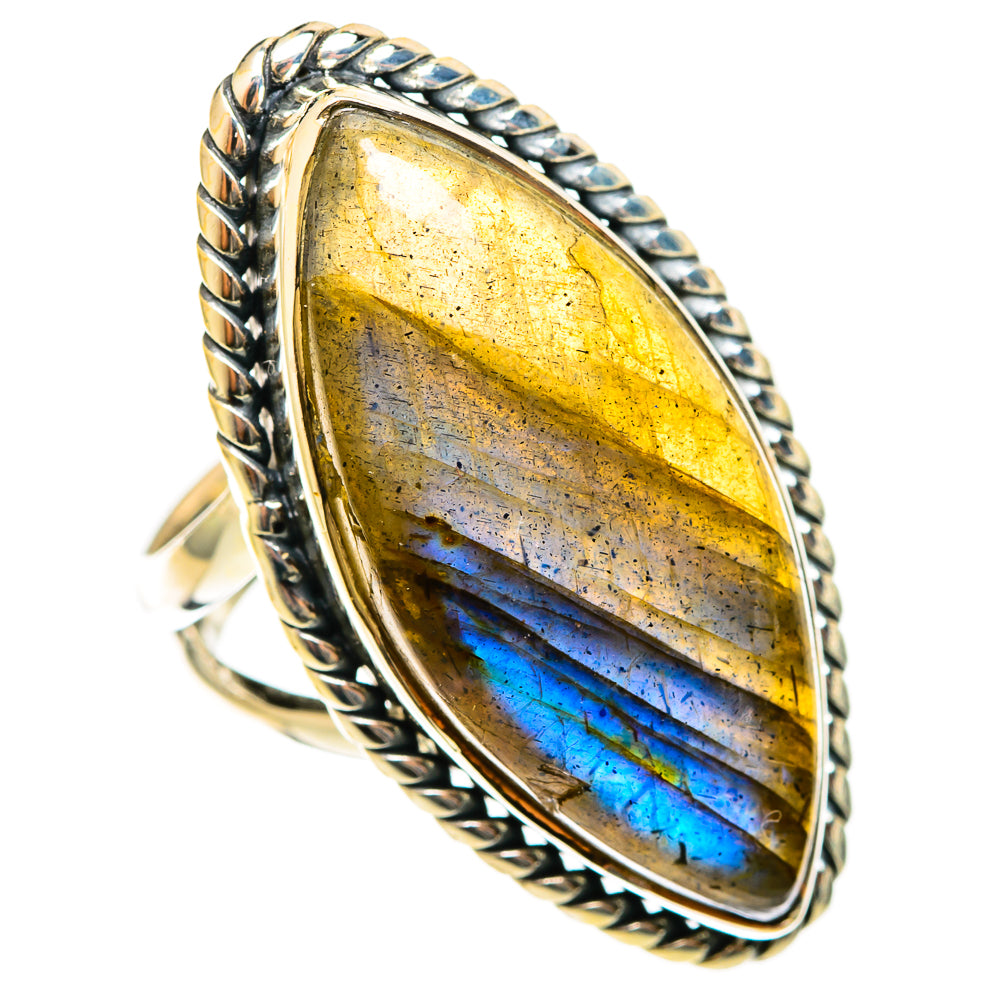 Labradorite Rings handcrafted by Ana Silver Co - RING122125 - Photo 2