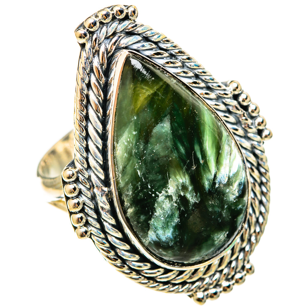 Seraphinite Rings handcrafted by Ana Silver Co - RING122129 - Photo 2