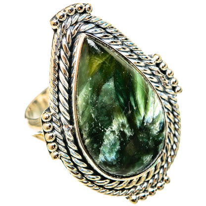 Seraphinite Rings handcrafted by Ana Silver Co - RING122129 - Photo 2