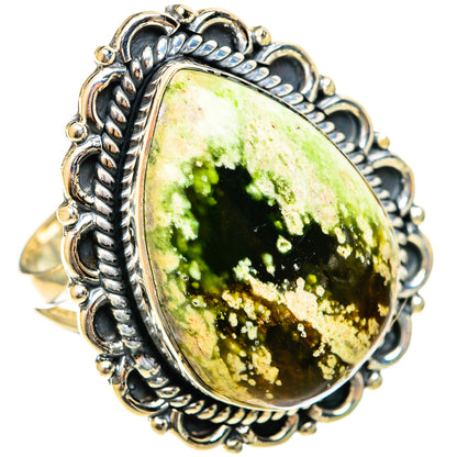 Australian Green Opal Rings handcrafted by Ana Silver Co - RING122130 - Photo 2