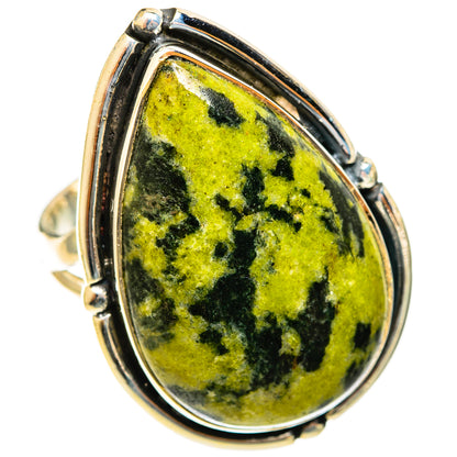 Serpentine Stone Rings handcrafted by Ana Silver Co - RING122135 - Photo 2