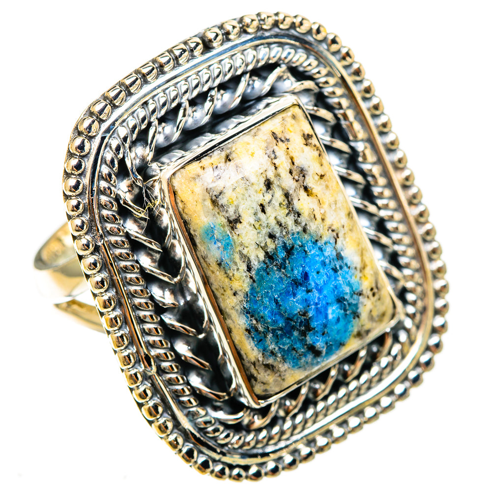K2 Blue Azurite Rings handcrafted by Ana Silver Co - RING122157 - Photo 2