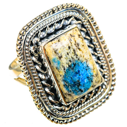 K2 Blue Azurite Rings handcrafted by Ana Silver Co - RING122157 - Photo 2