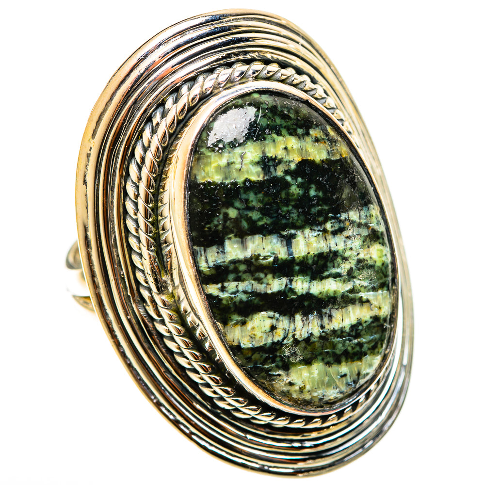 Green Swiss Opal Rings handcrafted by Ana Silver Co - RING122165 - Photo 2